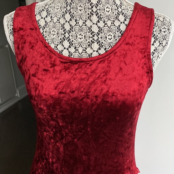 Red Velvet Dress - Picture 2 of 3